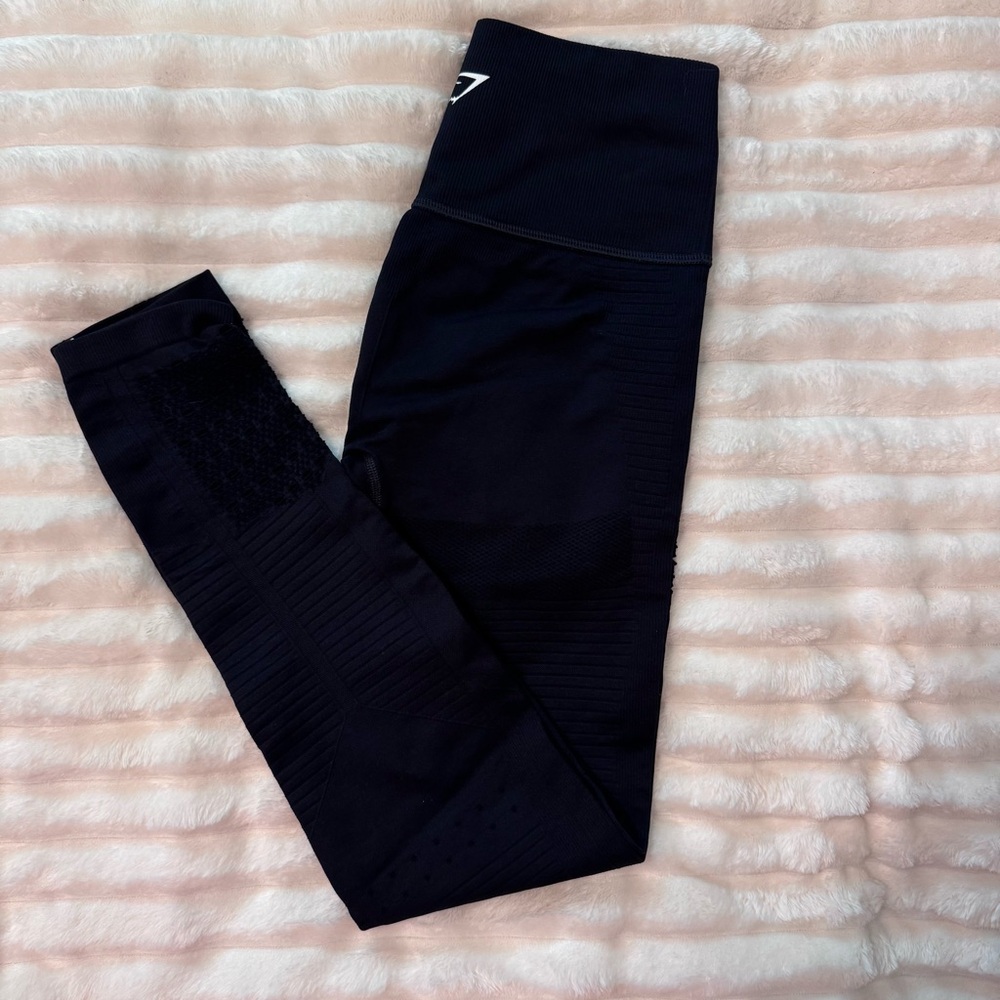 NWOT- Gymshark Black Leggings with cutout details